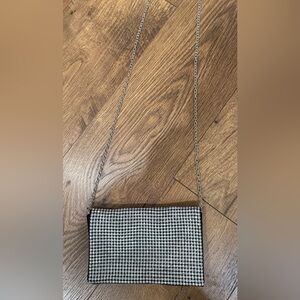 Elegant Black and Silver Rhinestone Women's Bag